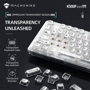 WhatGeek x Machenike K500F-B81 RGB Klare mechanische Tastatur