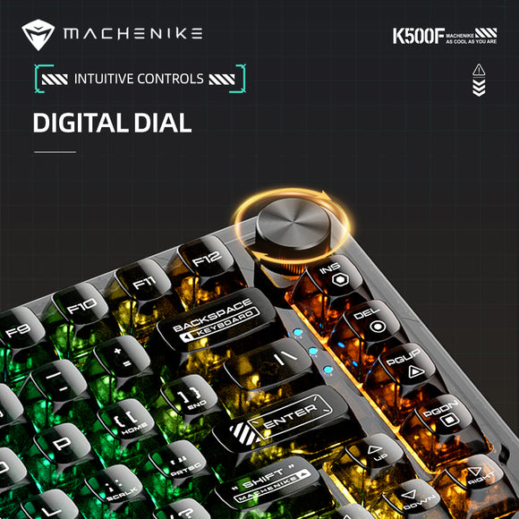 WhatGeek x Machenike K500F-B81 RGB Klare mechanische Tastatur