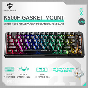 WhatGeek x Machenike K500F-B81 RGB Klare mechanische Tastatur