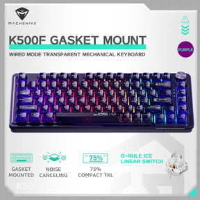 WhatGeek x Machenike K500F-B81 RGB Klare mechanische Tastatur