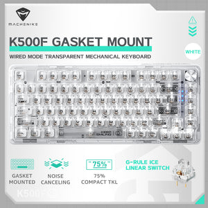 Tastiera meccanica trasparente WhatGeek x Machenike K500F-B81 RGB