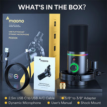 Micrófono Podcast MAONO PD200X XLR/USB