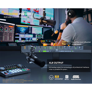MAONO PD200X XLR/USB Podcast Microphone