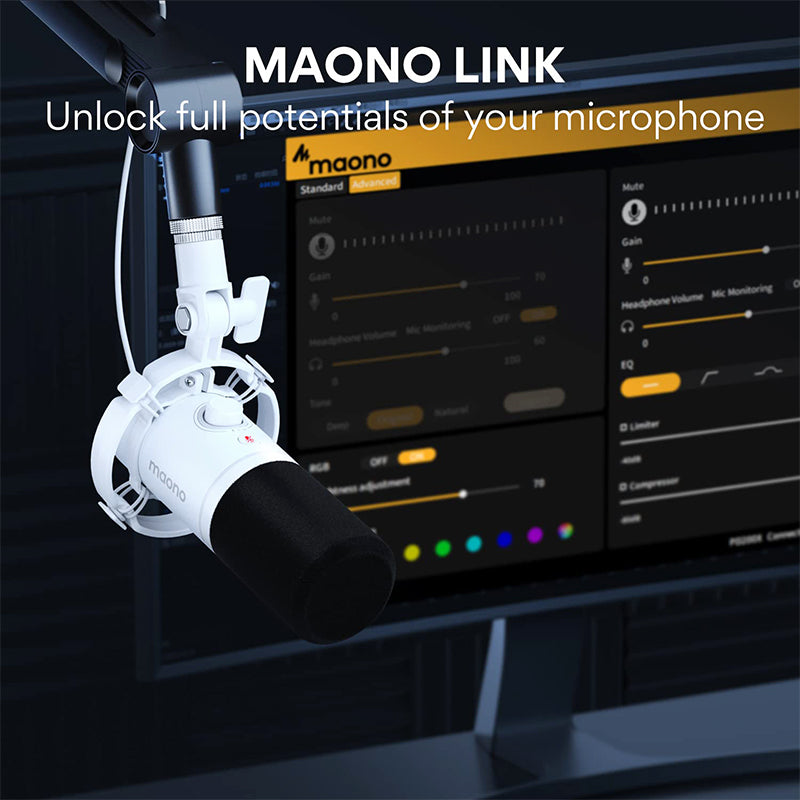 MAONO_PD200X_XLRUSB_Podcast_Gaming_Microphone_white_4