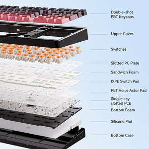 MCHOSE G98 V2 Tri-mode Mechanical Keyboard with Volume Knob