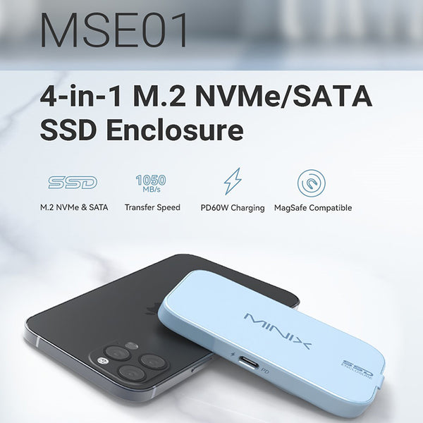 MINIX MSE01 SSD Enclosure with 4TB Support 10Gbps Speed
