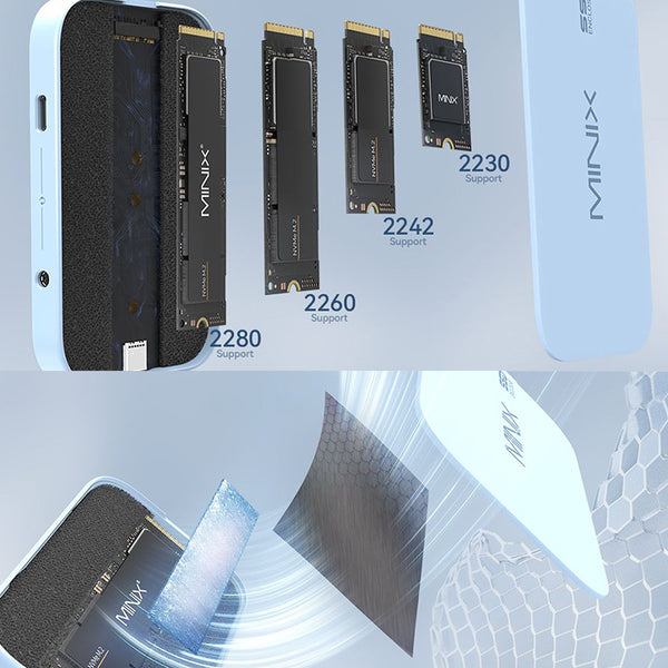 MINIX MSE01 SSD Enclosure with 4TB Support 10Gbps Speed