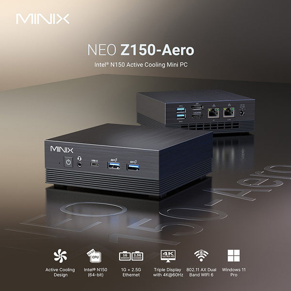 MINIX NEO Z150 Aero Mini PC with Intel N150 Active Cooling