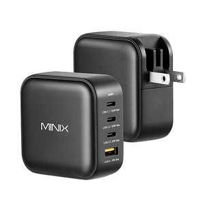MINIX P3 GaN 4-Port Wall Charger 100W USB-C Fast Charging Adapter