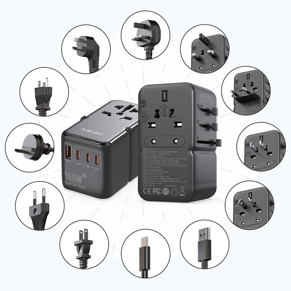MINIX TP140 140W Universal Travel Adapter