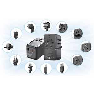 MINIX TP170 Universal Travel Adapter with Fast Charging and Multi-Plug Support
