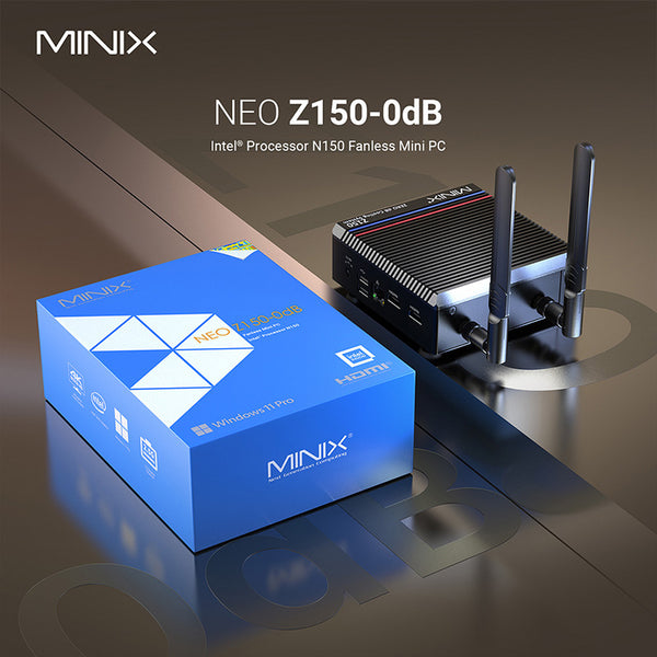 MINIX Z150-0dB Fanless Mini PC Intel N150
