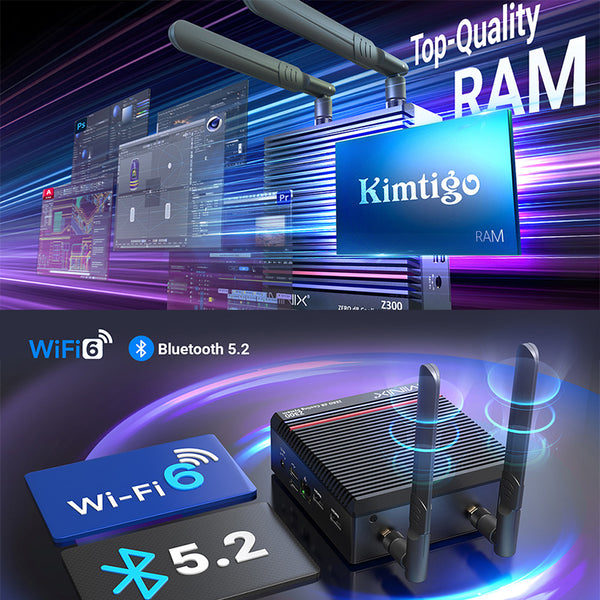 MINIX Z300-0dB Fanless Mini PC Intel Alder Lake-N N300