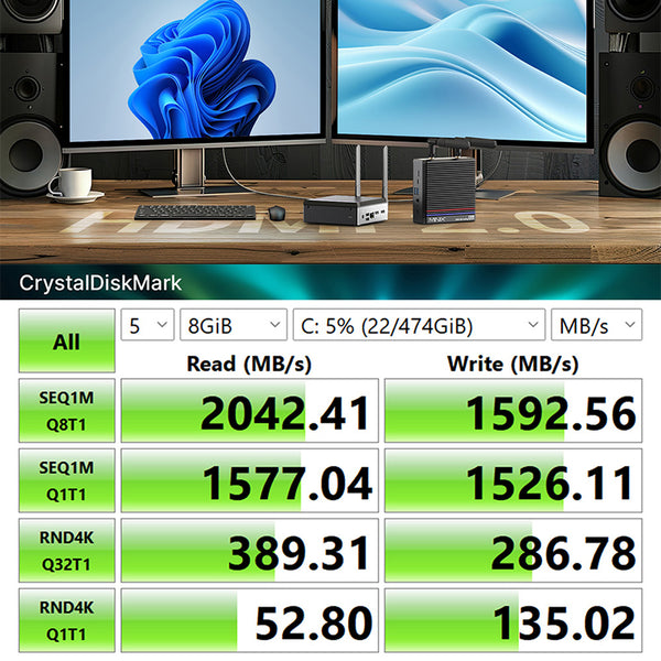 MINIX Z300-0dB Fanless Mini PC Intel Alder Lake-N N300