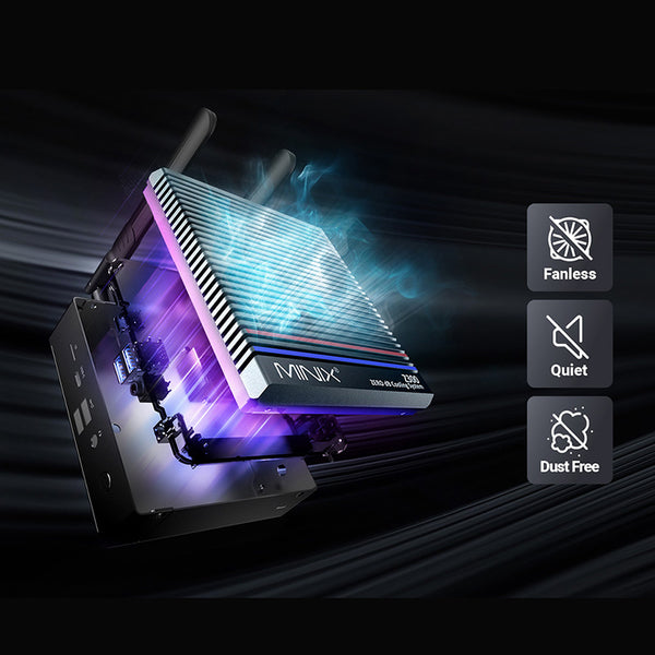 MINIX Z300-0dB Fanless Mini PC Intel Alder Lake-N N300