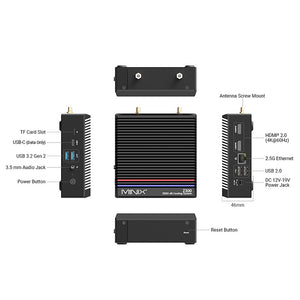 MINIX Z300-0dB Fanless Mini PC Intel Alder Lake-N N300
