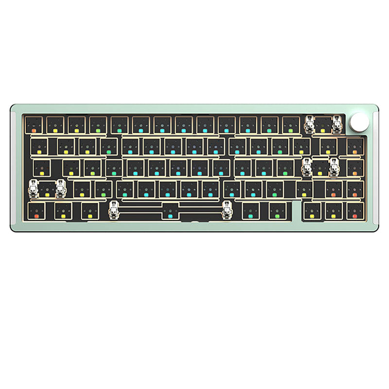 MONKA_6067_Aluminum_Wired_Keyboard_DIY_Kit_Green