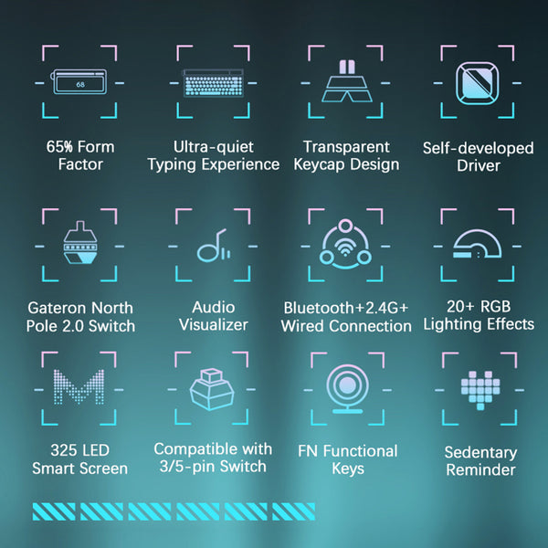 Machenike KT68 Pro Smart Screen Hot-Swap Mechanical Keyboard