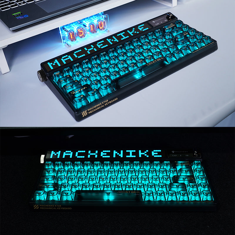 Machenike KT68氷静軸 メカニカルキーボード スマートスクリーン搭載 Machenike KT68氷静軸 メカニカルキーボード スマートスクリーン搭載