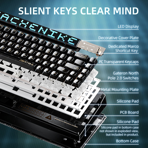 Machenike KT68 Pro Smart Screen Hot-Swap Mechanical Keyboard