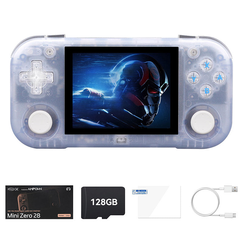 MagicX mini Zero 28 クリアブルー Magicx Mini Zero 28 V2 Retro Game Console Android System 2.8