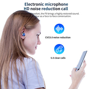 Makibes F9-5C TWS Kopfhörer In-Ear BT5.0 Stereo Touch Control