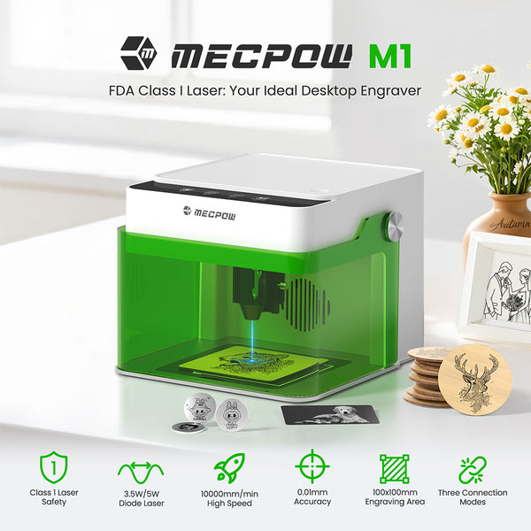 Mecpow M1 Laser Engraver FDA 3.5W Desktop Engraving Machine