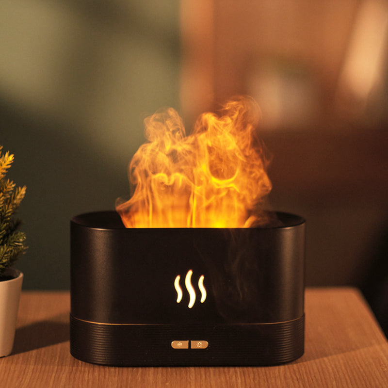 Diffuseur d'aromathérapie à flamme de simulation d'humidificateur de brume