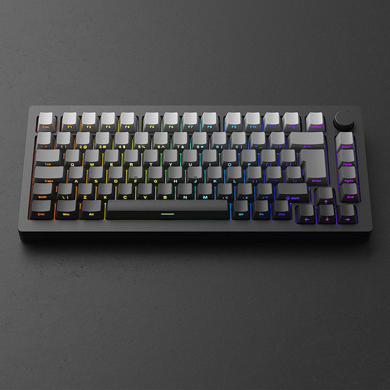 MonsGeek M1W ISO-Layout, kabellose mechanische Tastatur aus schwarzem Aluminium