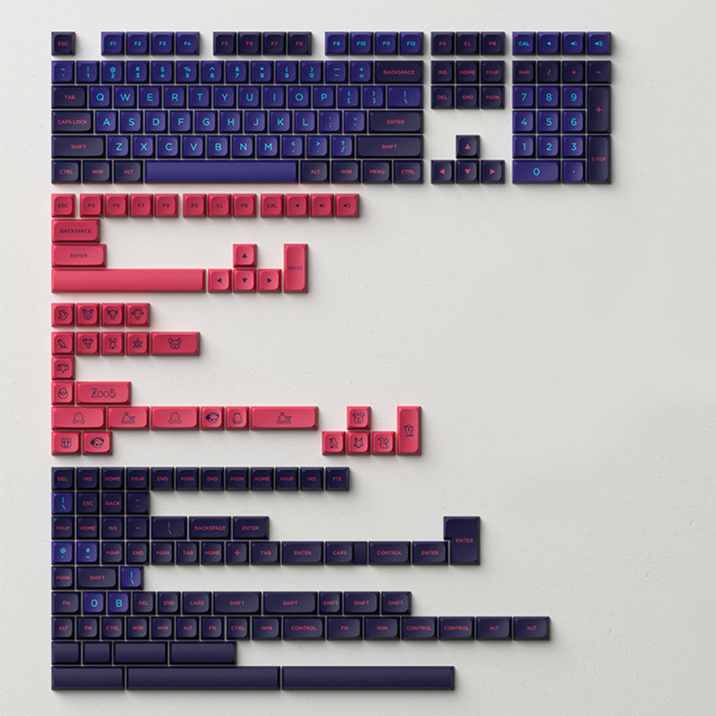 MonsGeek x Akko Neon Dye-Subbed PBT MDA Profile Tastenkappen-Set 227 Tasten