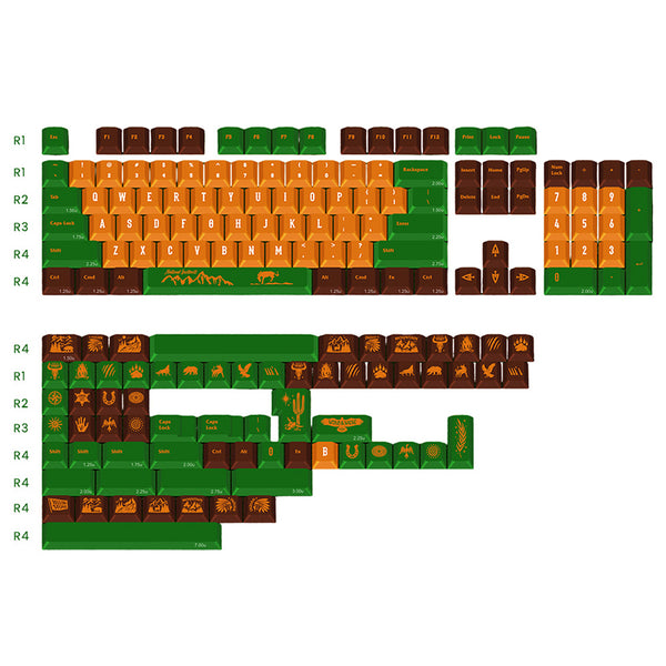 NEWTOY Yellowstone Cherry Profile Keycap Set 172 Keys