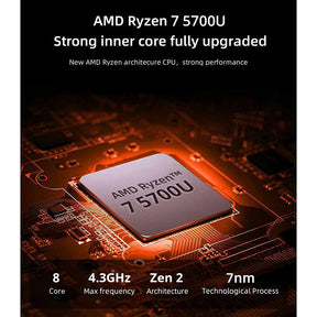OUVIS AMR5 Mini-PC AMD Ryzen 7 5700U Prozessor