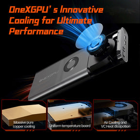 Ein Netbook ONEXGPU e-GPU Dock mit AMD Radeon RX 7600M XT GPU