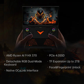 One Netbook OneXPlayer G1 Handheld Gaming PC AMD Ryzen AI 9 HX 370 with Detachable Magnetic Keyboard