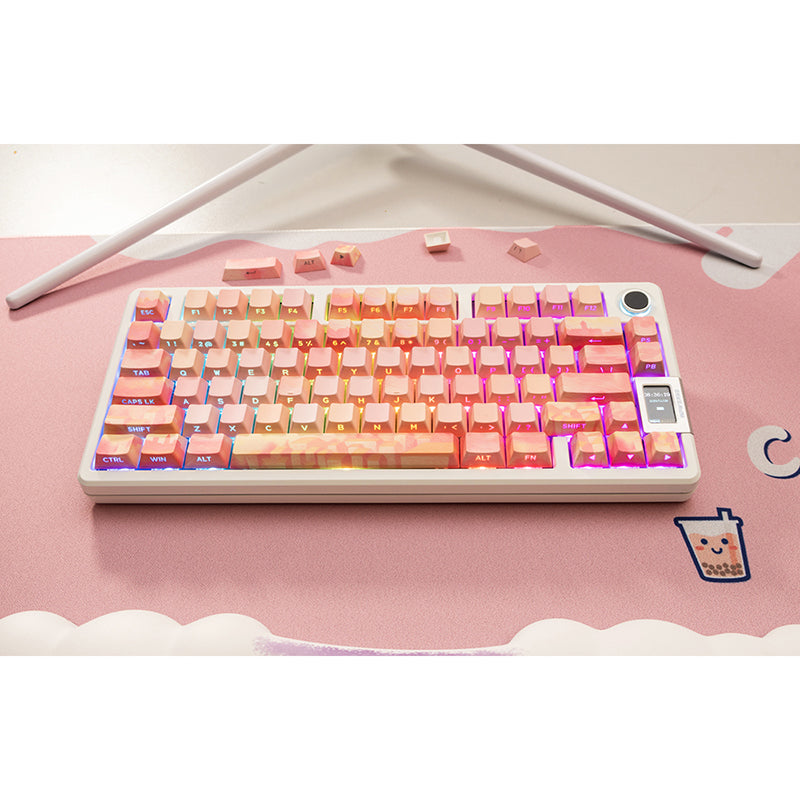 PIIFOX_CKC-02_Pink_Oil_Painting_OEM_Profile_Keycap_Set_130_Keys_15