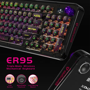 PIIFOX ER95 Triple-Mode Wireless Mechanical Keyboard With LCD Screen