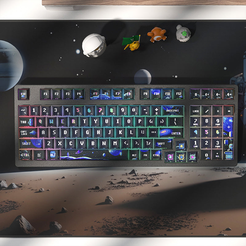 PIIFOX KCK-01 Space OEM-Profil-Tastenkappen-Set, 130 Tasten