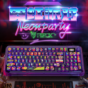 PIIFOX Neon Party ASA Profile Keycap Set 132 Keys