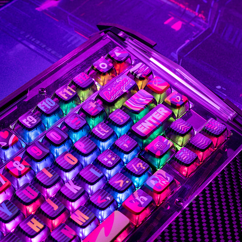 PIIFOX_Neon_Party_ASA_Profile_Keycap_Set_132_Keys_2