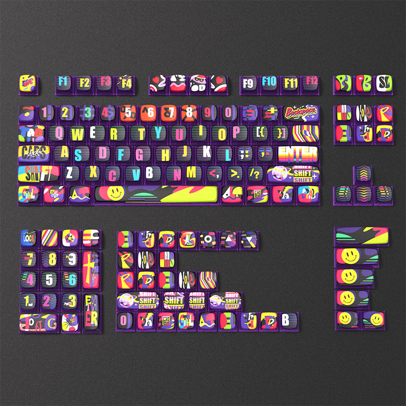 PIIFOX_Neon_Party_ASA_Profile_Keycap_Set_132_Keys_9