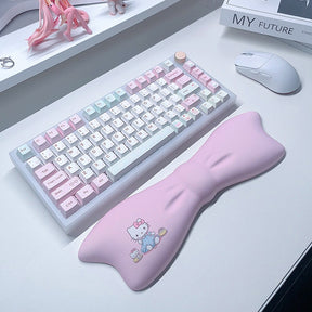 PIWIJOY Bow Encounter Keyboard Wrist Rest Kitty Pink