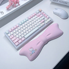 PIWIJOY Bow Encounter Keyboard Wrist Rest Kitty Pink
