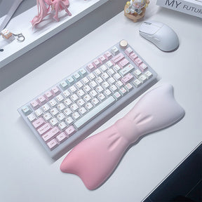 PIWIJOY Bow Encounter Keyboard Wrist Rest White Pink