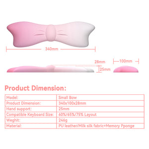 PIWIJOY Bow Encounter Keyboard Wrist Rest White Pink