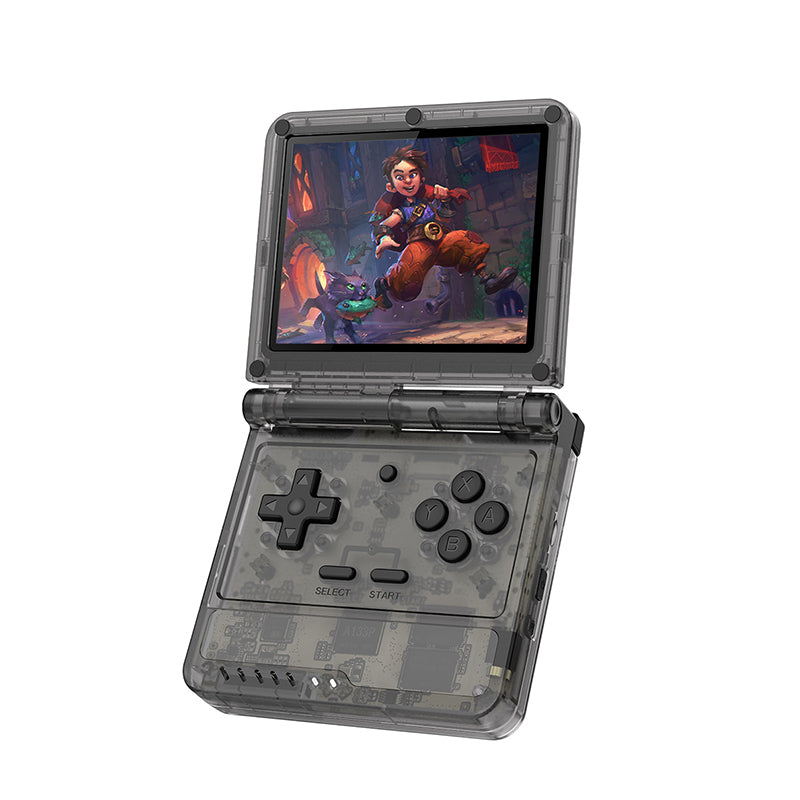 Powkiddy V90S Flip Handheld Game Console Linux System - WhatGeek