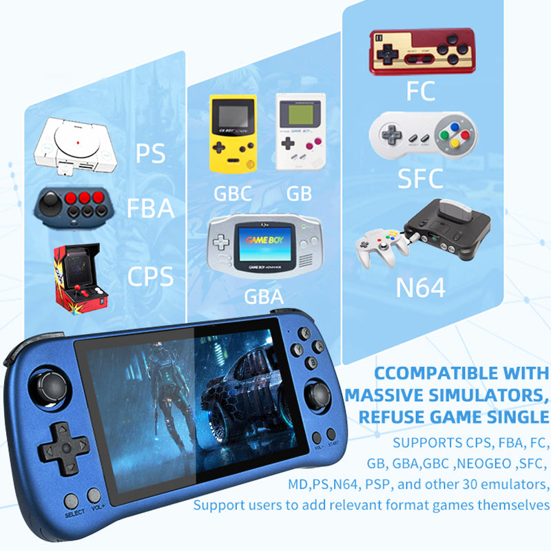 Powkiddy_X55_Blue_Handheld_Game_Console_3