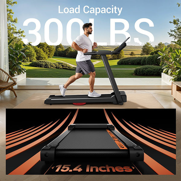 ROBORE P8 Foldable Treadmill with Quiet Motor Shock Absorption