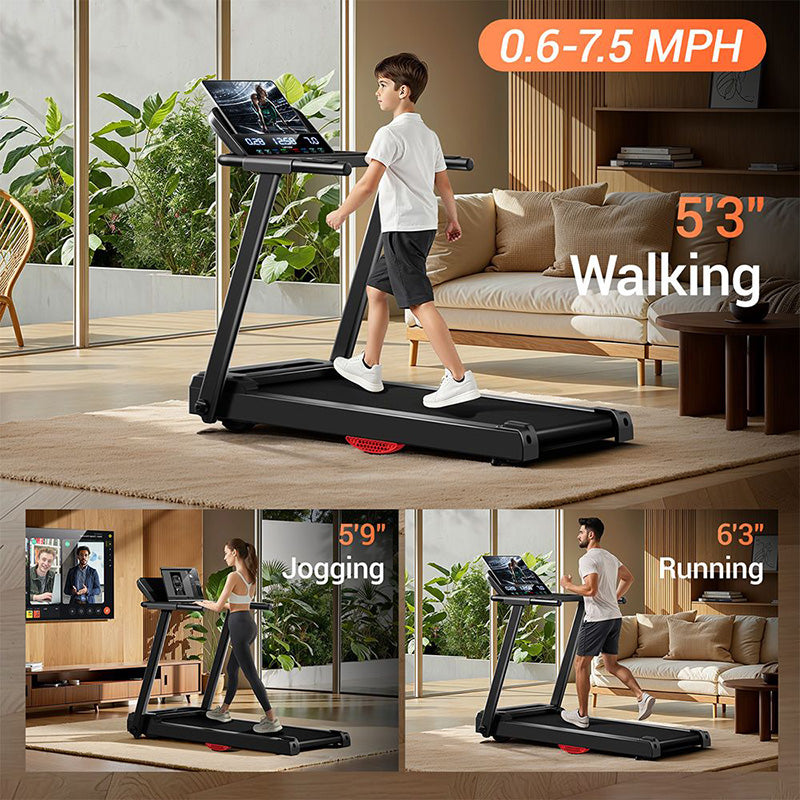 ROBORE P8 Foldable Treadmill with Quiet Motor Shock Absorption