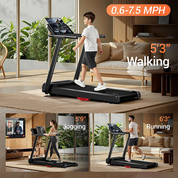 ROBORE P8 Foldable Treadmill with Quiet Motor Shock Absorption