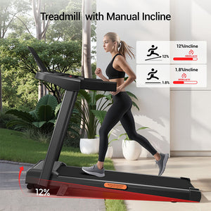 ROBORE SF10 Foldable Treadmill with 12% Incline Quiet Motor